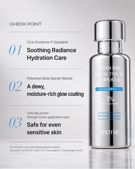 Aufbauendes Ampullenserum mit Exosomen APOTHE | Exosome Squal-Tox 3% Ampoule - 30 ml