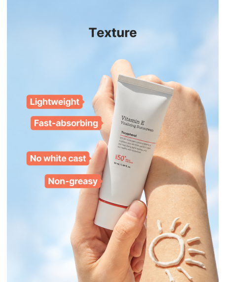 FEUCHTIGKEITSSPENDENDE SONNENCREME COSRX|Vitamin E Vitalizing Sunscreen SPF50+ PA++++ 50 ml