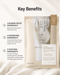 Beruhigende Tuchmaske zur Regeneration der Haut DR. ALTHEA | 345 Relief Cream Mask – 28 g