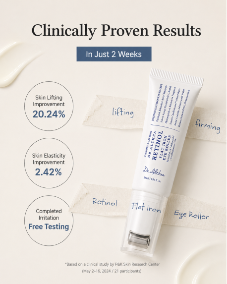 Retinol-Augencreme mit Roll-On-Applikator DR. ALTHEA | Retinol Flat Iron Eye Roller - 25 ml