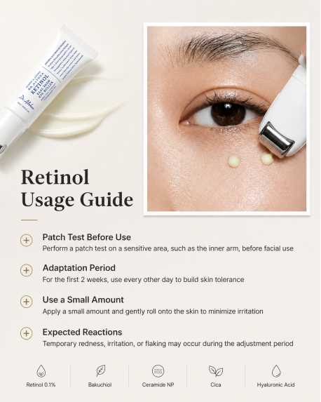Retinol-Augencreme mit Roll-On-Applikator DR. ALTHEA | Retinol Flat Iron Eye Roller - 25 ml