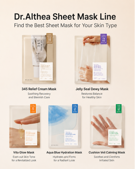 Beruhigende Tuchmaske zur Regeneration der Haut DR. ALTHEA | 345 Relief Cream Mask – 28 g