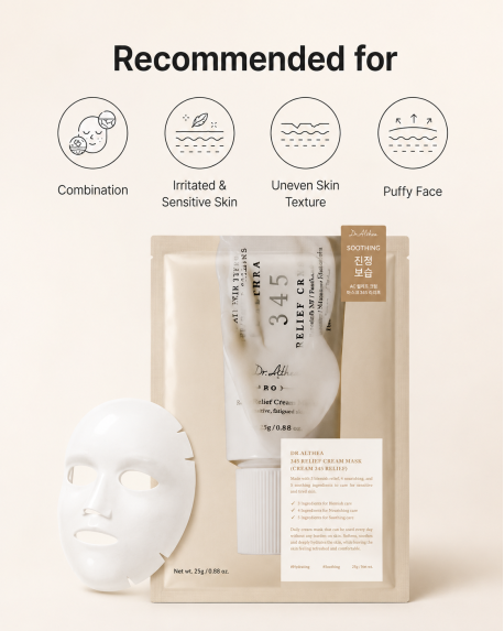 Beruhigende Tuchmaske zur Regeneration der Haut DR. ALTHEA | 345 Relief Cream Mask – 28 g