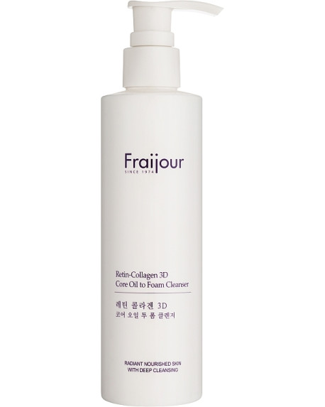 REINIGUNGSÖL-SCHAUM MIT RETINOL UND KOLLAGEN ZUR MAKE-UP-ENTFERNUNG FRAIJOUR | Retin-Collagen 3D Core Oil to Foam Cleanser – 210 ml