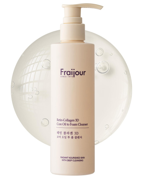 REINIGUNGSÖL-SCHAUM MIT RETINOL UND KOLLAGEN ZUR MAKE-UP-ENTFERNUNG FRAIJOUR | Retin-Collagen 3D Core Oil to Foam Cleanser – 210 ml